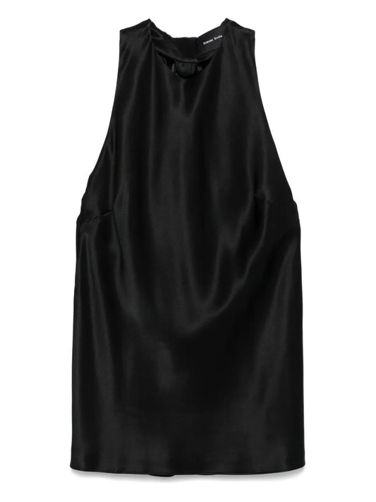 SIMONE ROCHA-BOW DETAIL SLEEVELESS HALTER TOP-