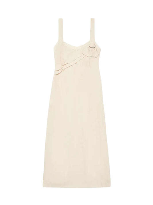 SIMONE ROCHA-BOW SASH SLIP DRESS-