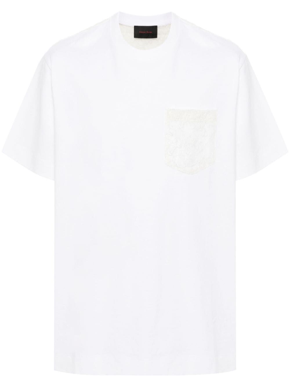 SIMONE ROCHA-BOXY T-SHIRT W/ SHEER LACE BACK PANEL-