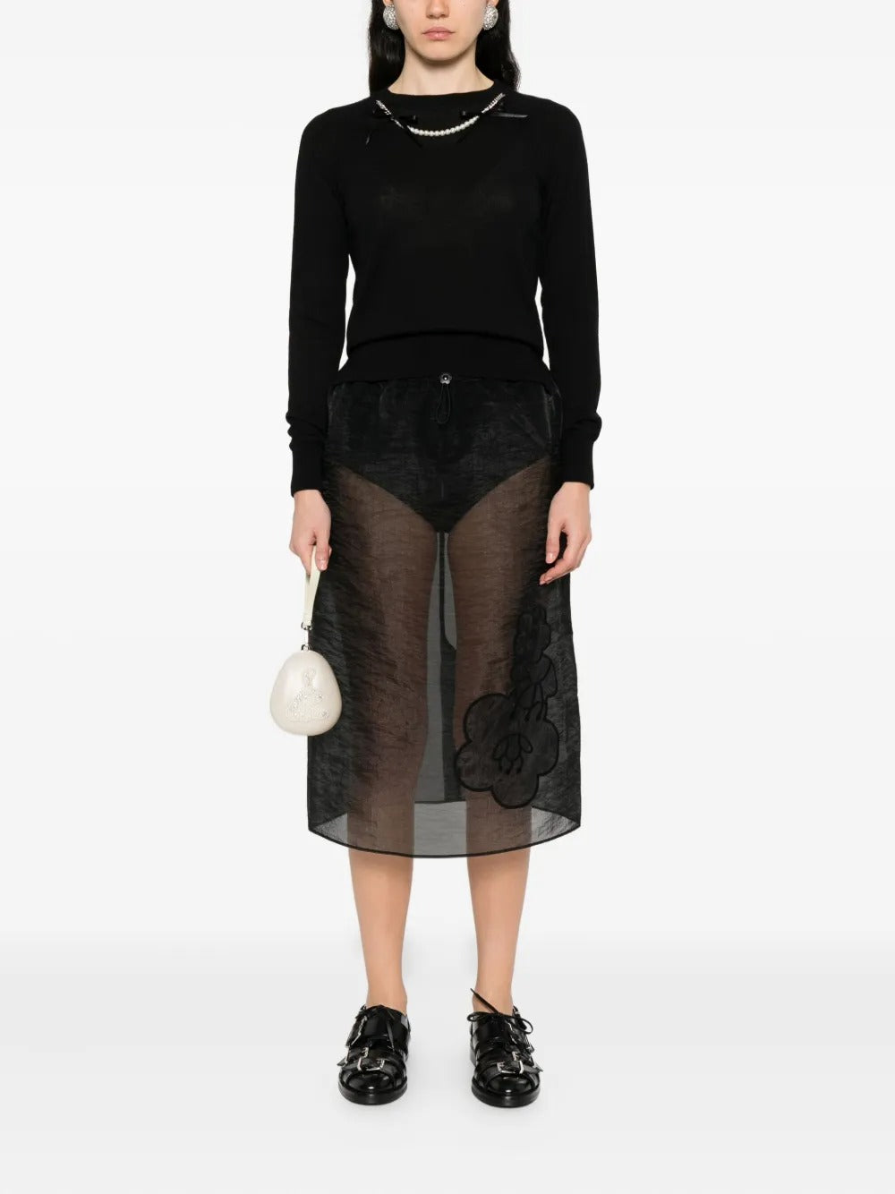 SIMONE ROCHA-CLASSIC LONG SLEEVE JUMPER W/ EMB-