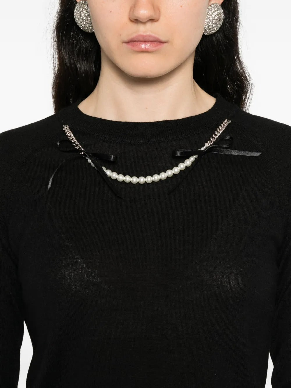 SIMONE ROCHA-CLASSIC LONG SLEEVE JUMPER W/ EMB-