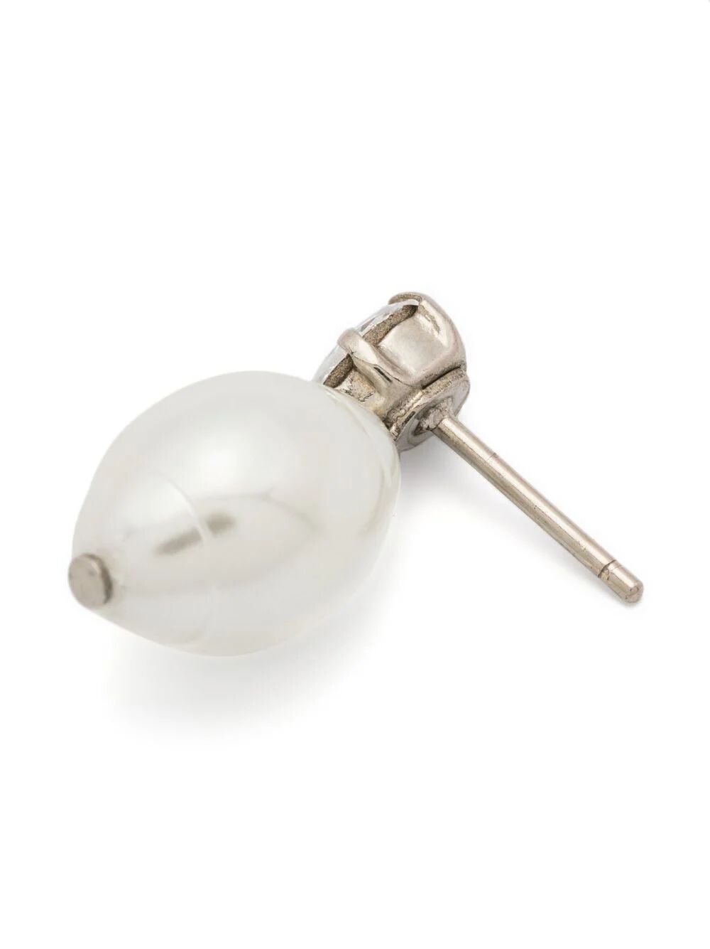 SIMONE ROCHA-CLASSIC PEARL & CRYSTAL STUD EARRING-ERG395 0904 PEARL