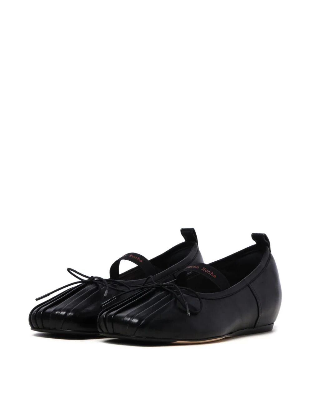 SIMONE ROCHA-CLASSIC PLEATED BALLERINA W/ BAND-RMP19 0777 BLACK