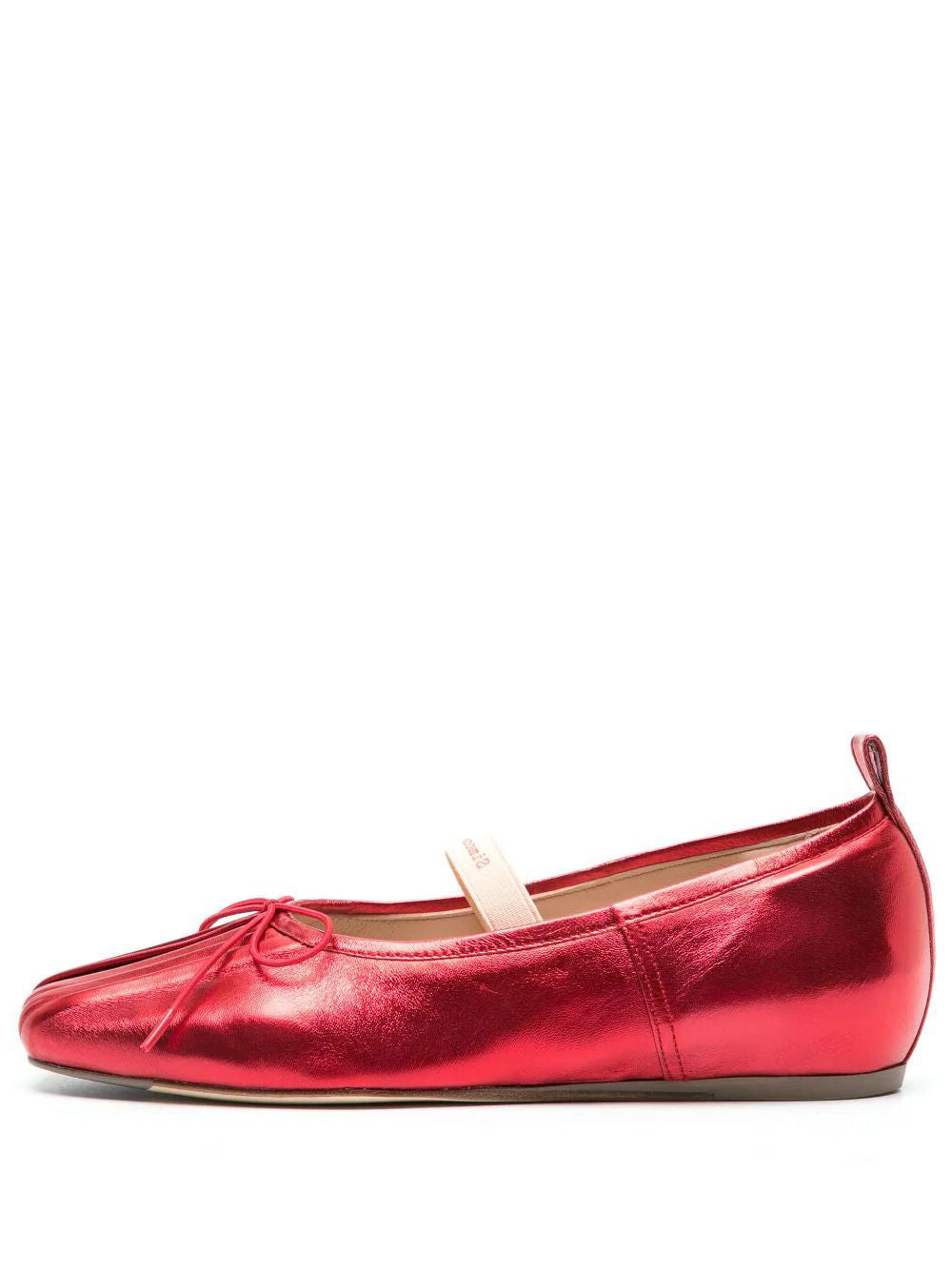 SIMONE ROCHA-CLASSIC PLEATED BALLERINA W/ BAND-RMP19 0777 RED