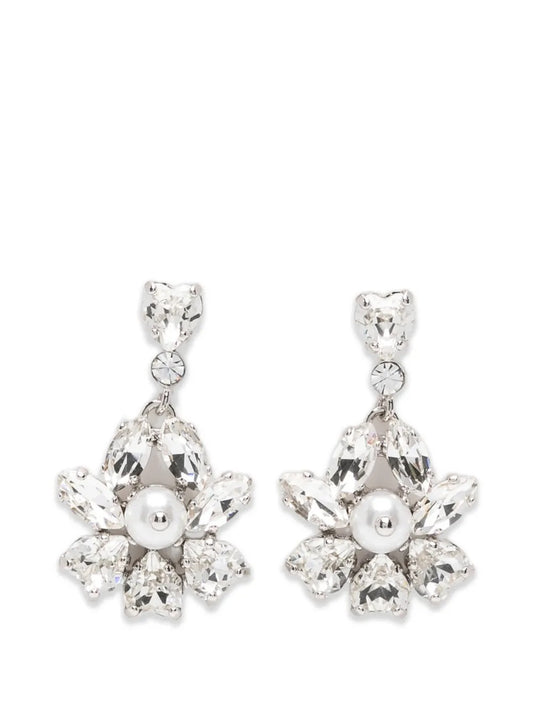 crystal-embellished drop earrings