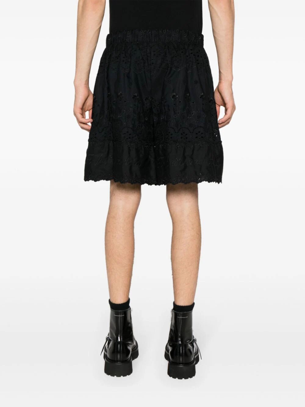 SIMONE ROCHA-EASY DRAWSTRING TRIM SHORTS-4096T 1061 BLACK