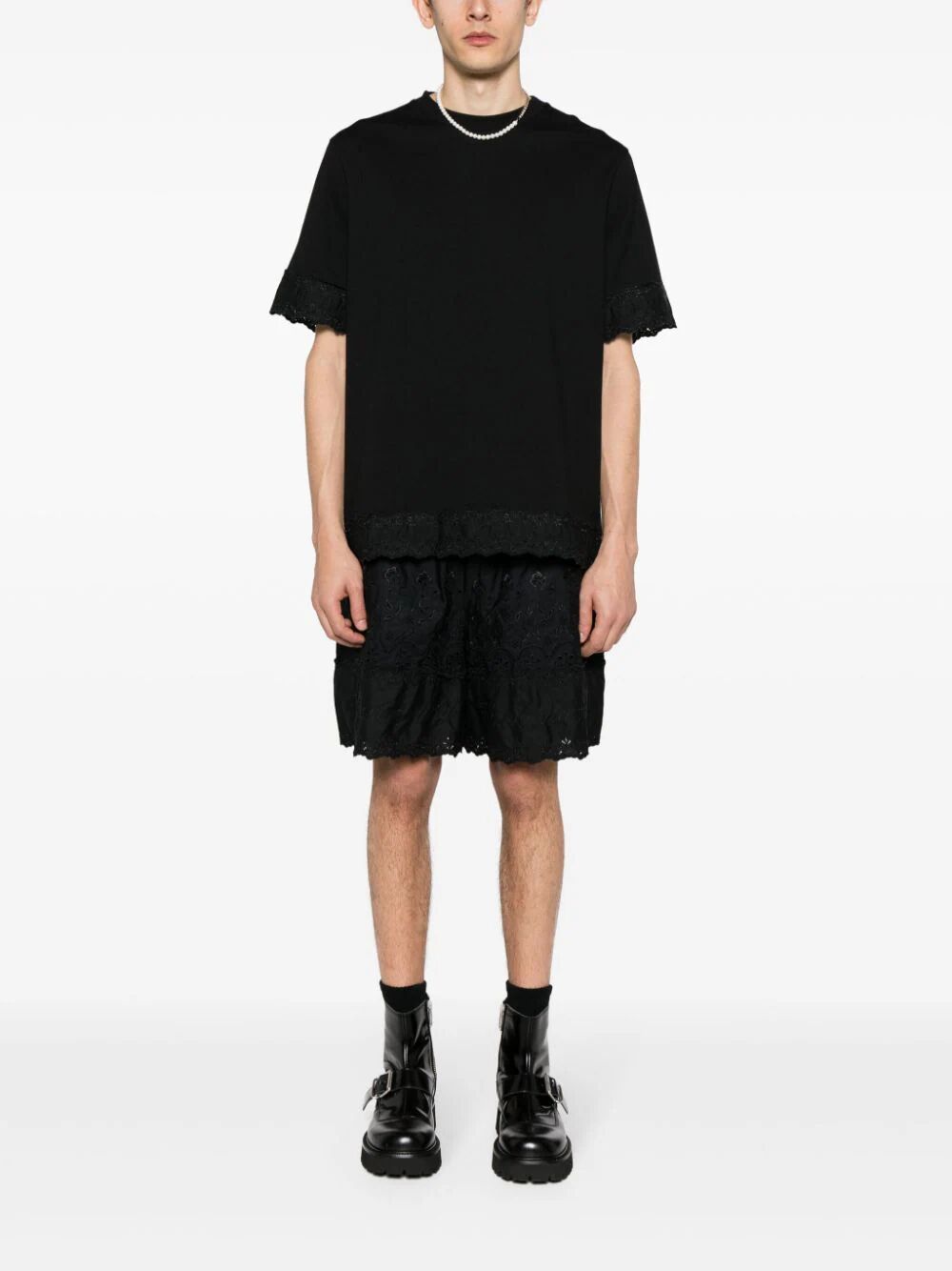 SIMONE ROCHA-EASY DRAWSTRING TRIM SHORTS-4096T 1061 BLACK