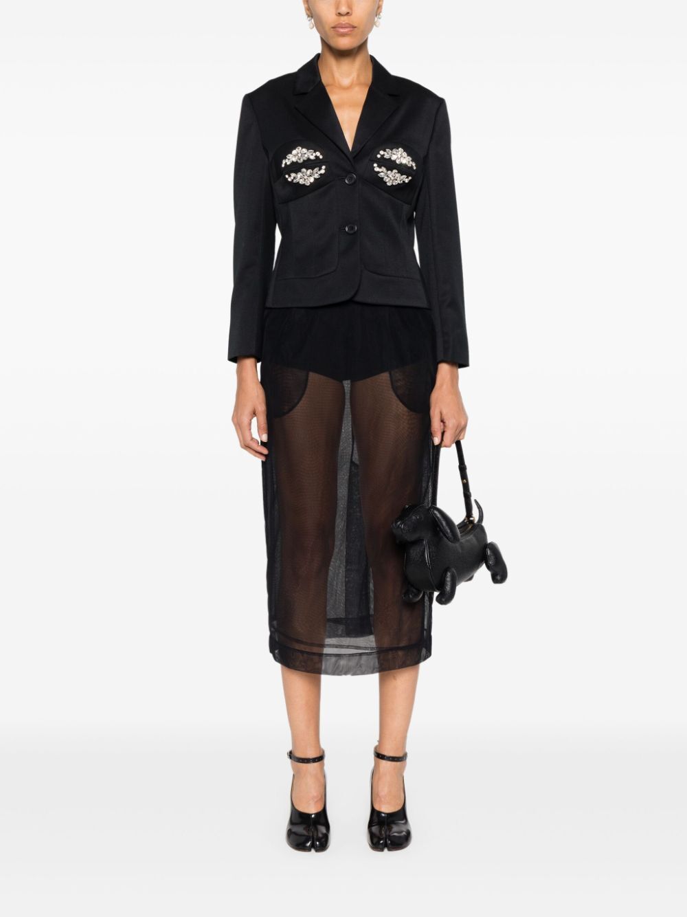 SIMONE ROCHA-FITTED BUST DETAIL JACKET W/ EMB-