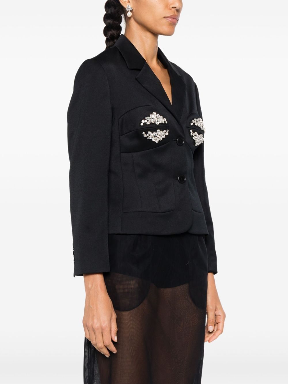 SIMONE ROCHA-FITTED BUST DETAIL JACKET W/ EMB-