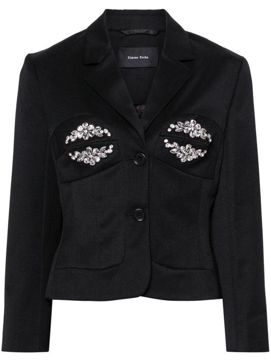 SIMONE ROCHA-FITTED BUST DETAIL JACKET W/ EMB-