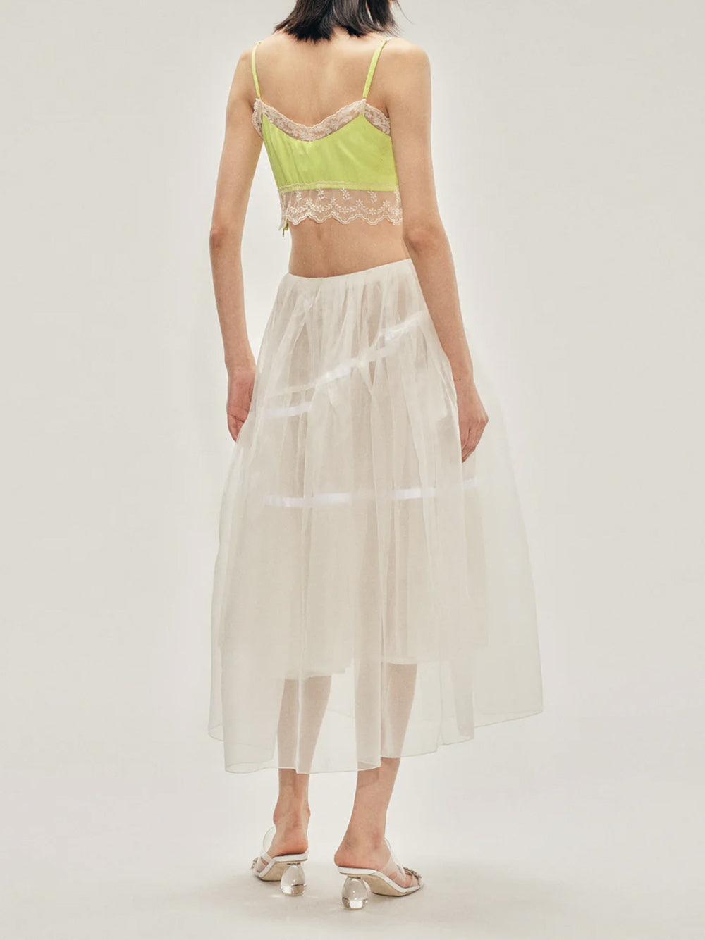 SIMONE ROCHA-LACE TRIM NEGLIGEE BRALETTE-