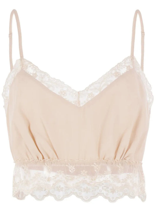 SIMONE ROCHA-LACE TRIM NEGLIGEE BRALETTE-