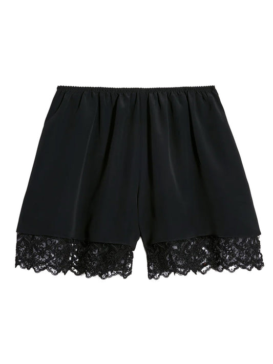 SIMONE ROCHA-LACE TRIM NEGLIGEE SHORTS-