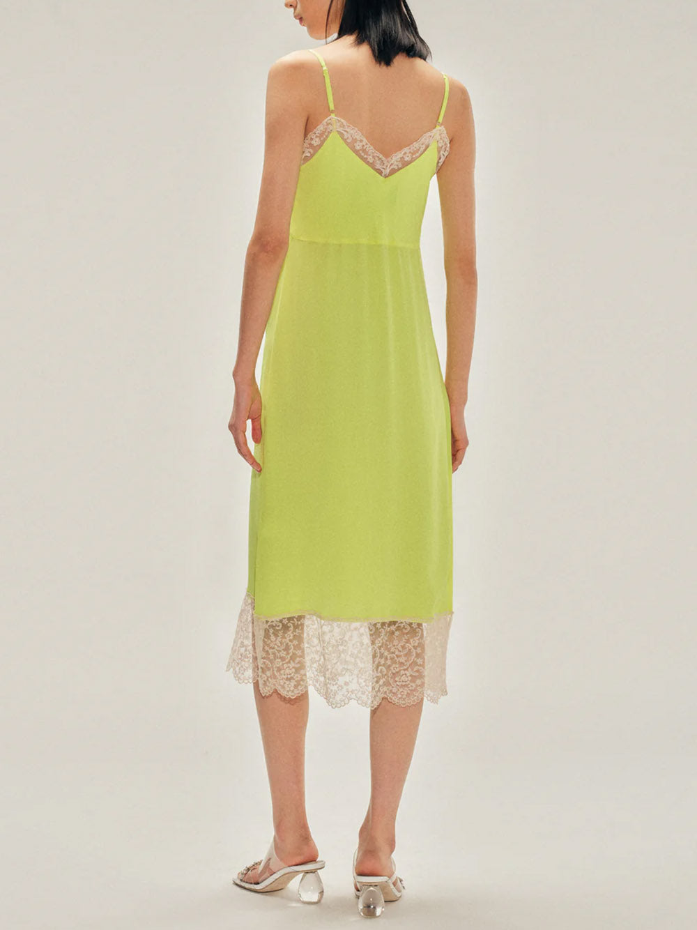 SIMONE ROCHA-LACE TRIM SLIP DRESS-