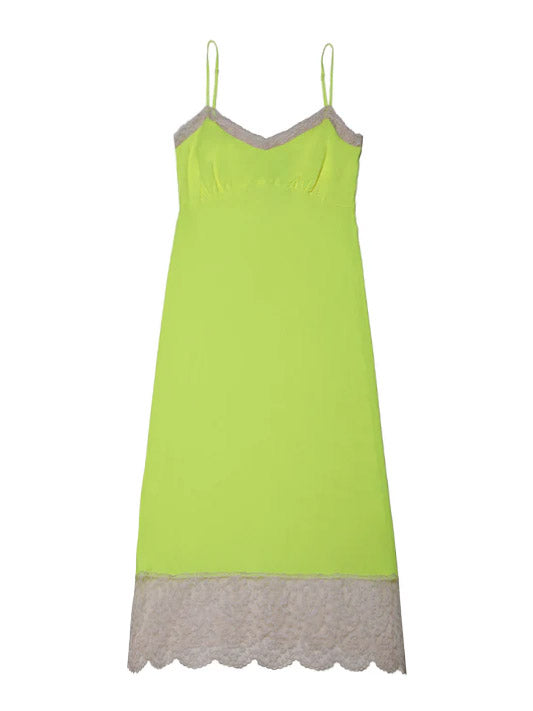 SIMONE ROCHA-LACE TRIM SLIP DRESS-