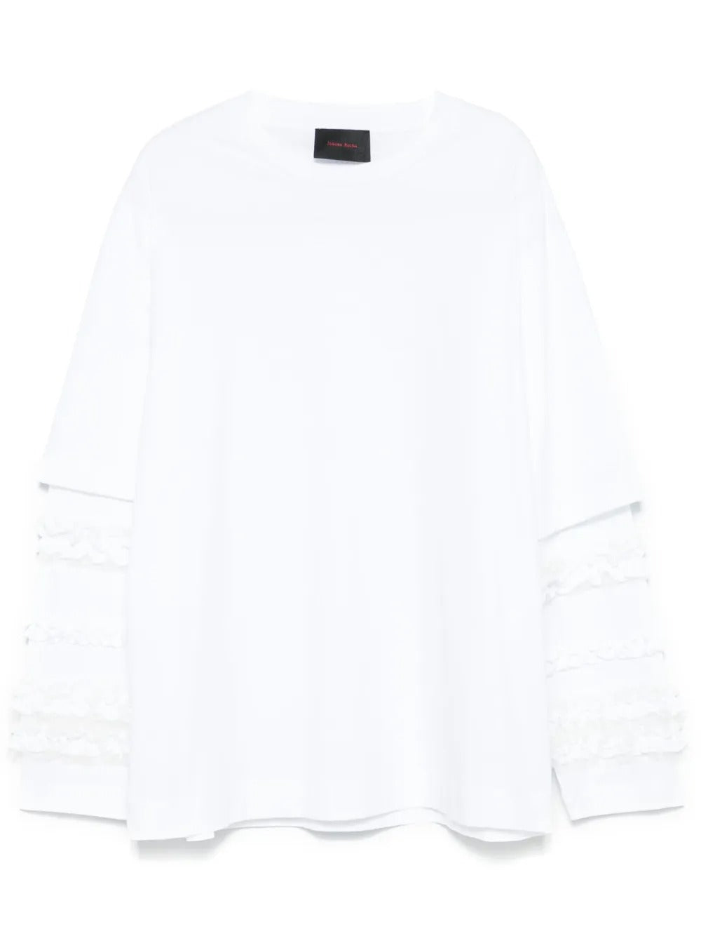 SIMONE ROCHA-LAYERED RUFFLE FRILL LONG SLEEVE T-SHIRT-