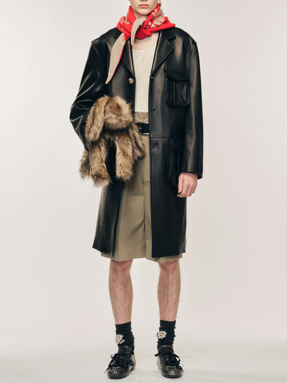 SIMONE ROCHA-MULTI POCKET CAR COAT-