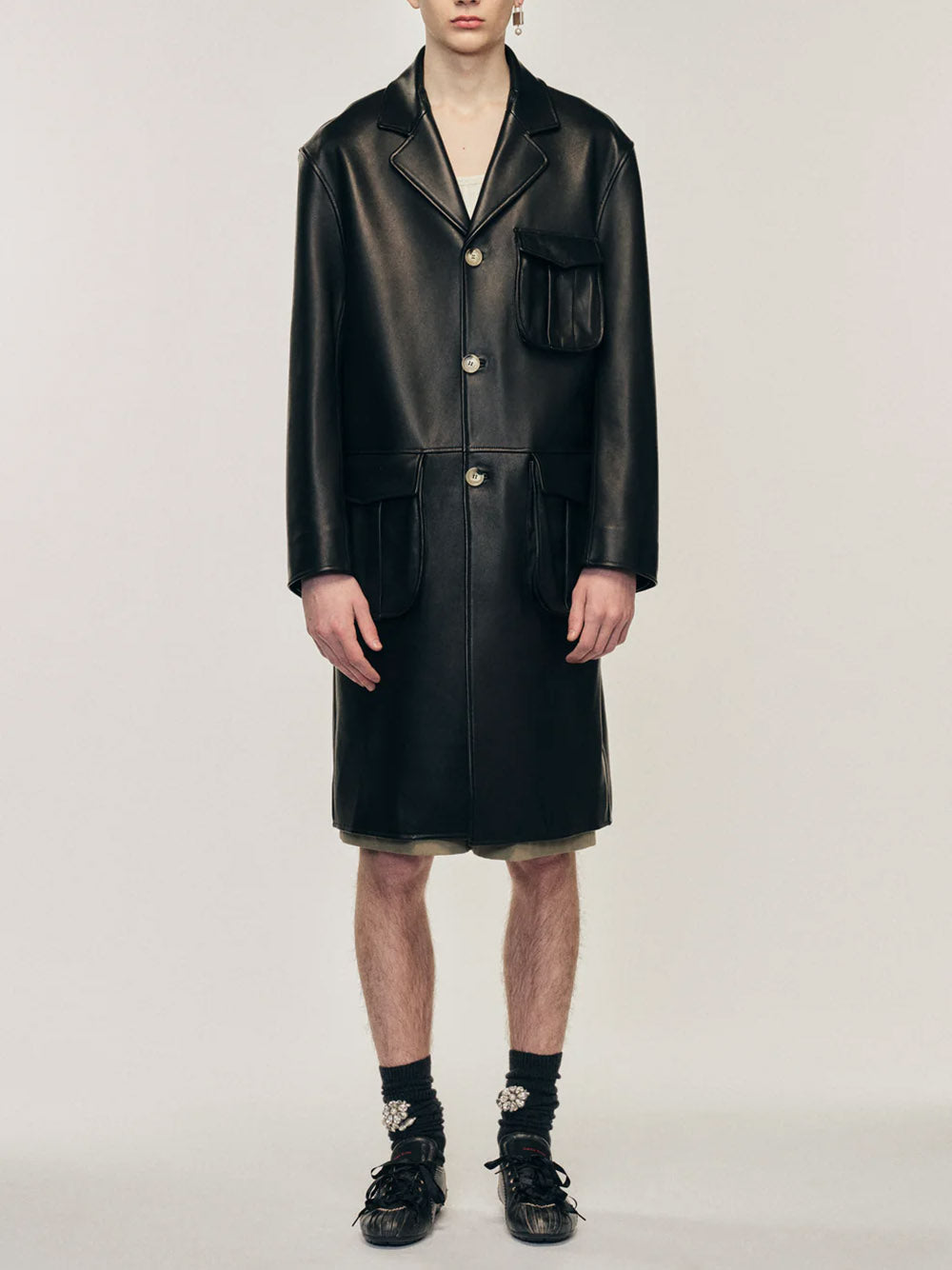 SIMONE ROCHA-MULTI POCKET CAR COAT-