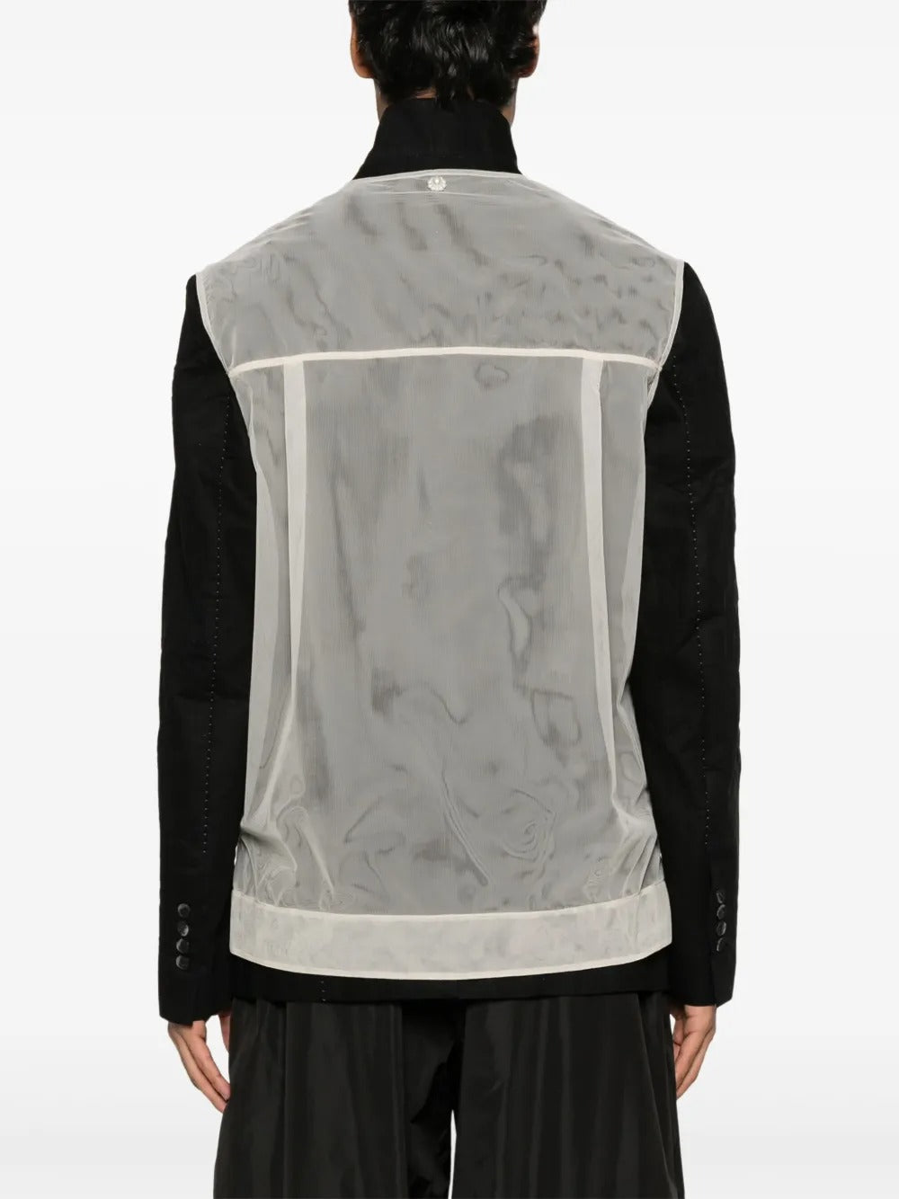 SIMONE ROCHA-MULTI CARGO FLAP POCKET UTILITY VEST W/ DAISY EMB-