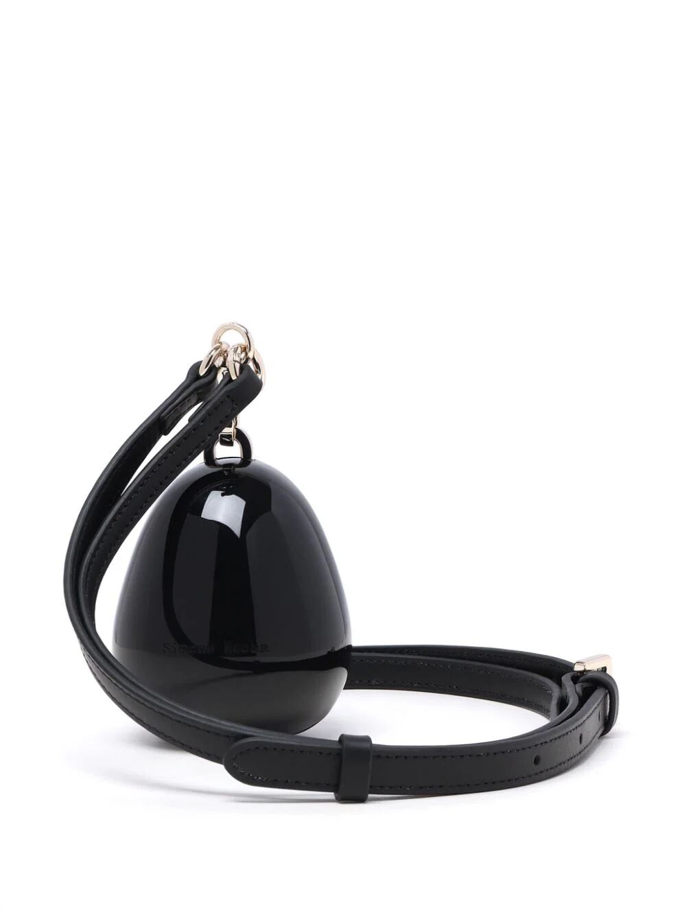 SIMONE ROCHA-NANO EGG BAG W/ LEATHER CROSSBODY-BAG143 0773 BLACK