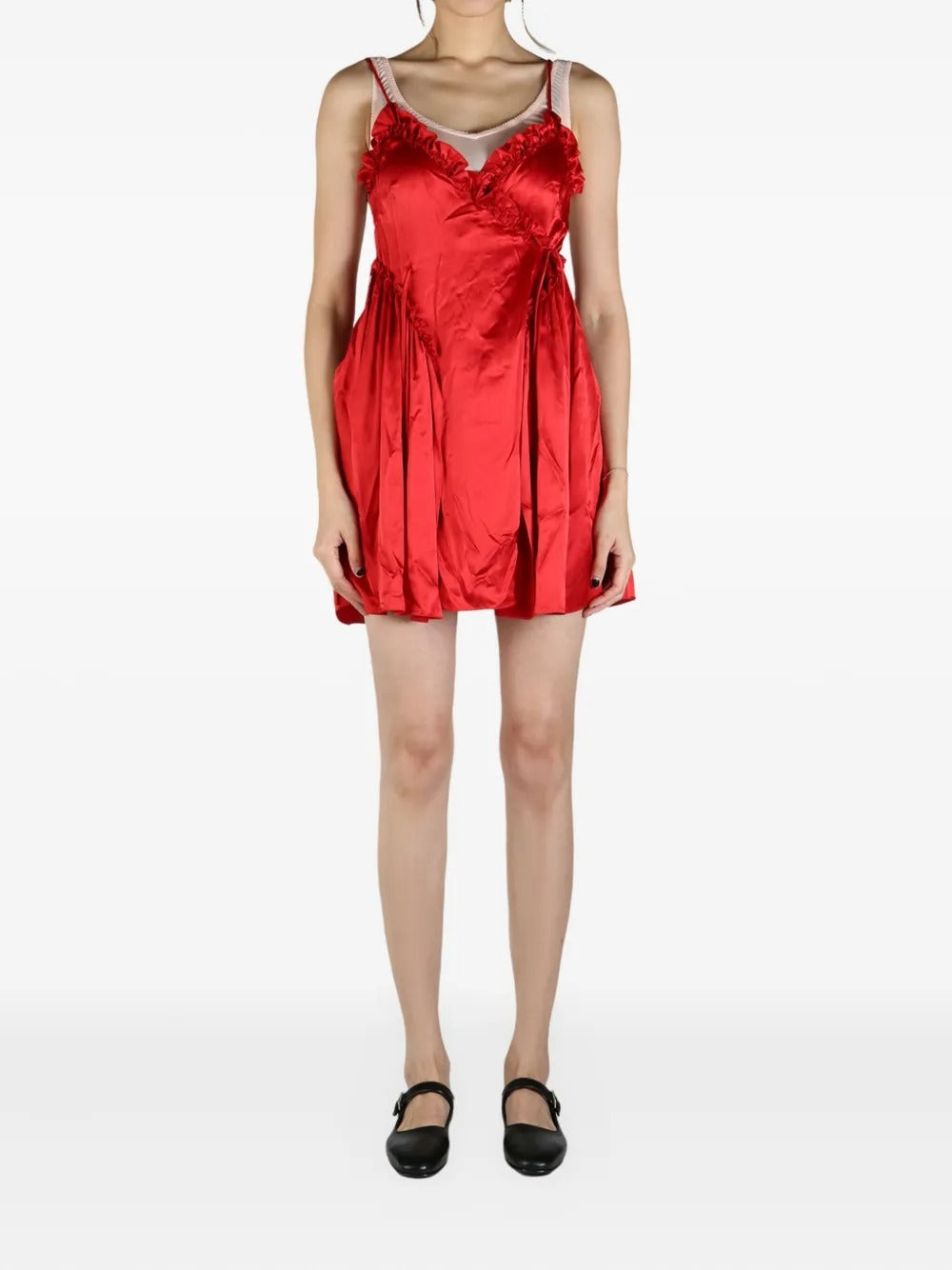 SIMONE ROCHA-NEGLIGEE SATIN PATCHWORK BALLET DRESS-