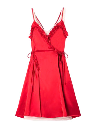 SIMONE ROCHA-NEGLIGEE SATIN PATCHWORK BALLET DRESS-