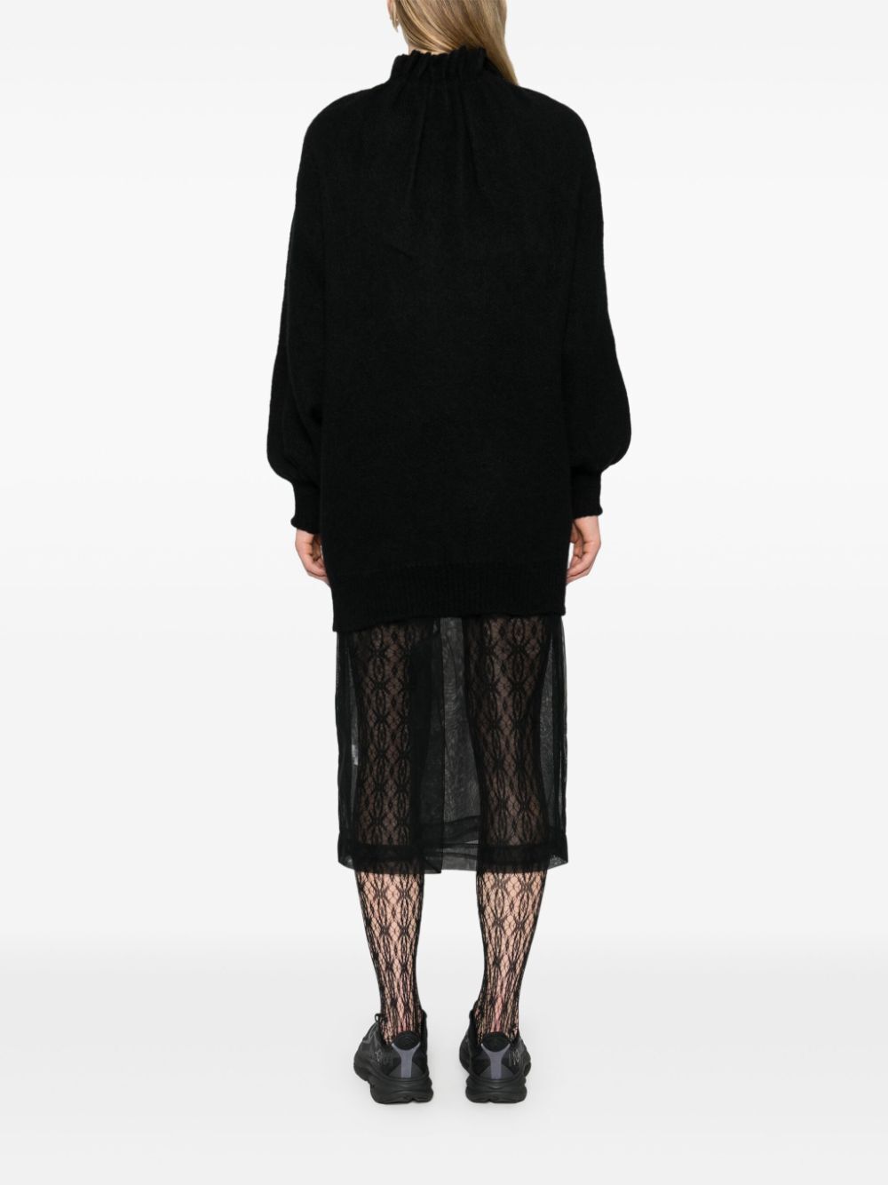 SIMONE ROCHA-OVERSIZED GATHERED PLEATED NECK JUMPER-