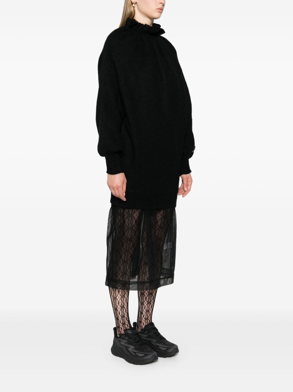 SIMONE ROCHA-OVERSIZED GATHERED PLEATED NECK JUMPER-