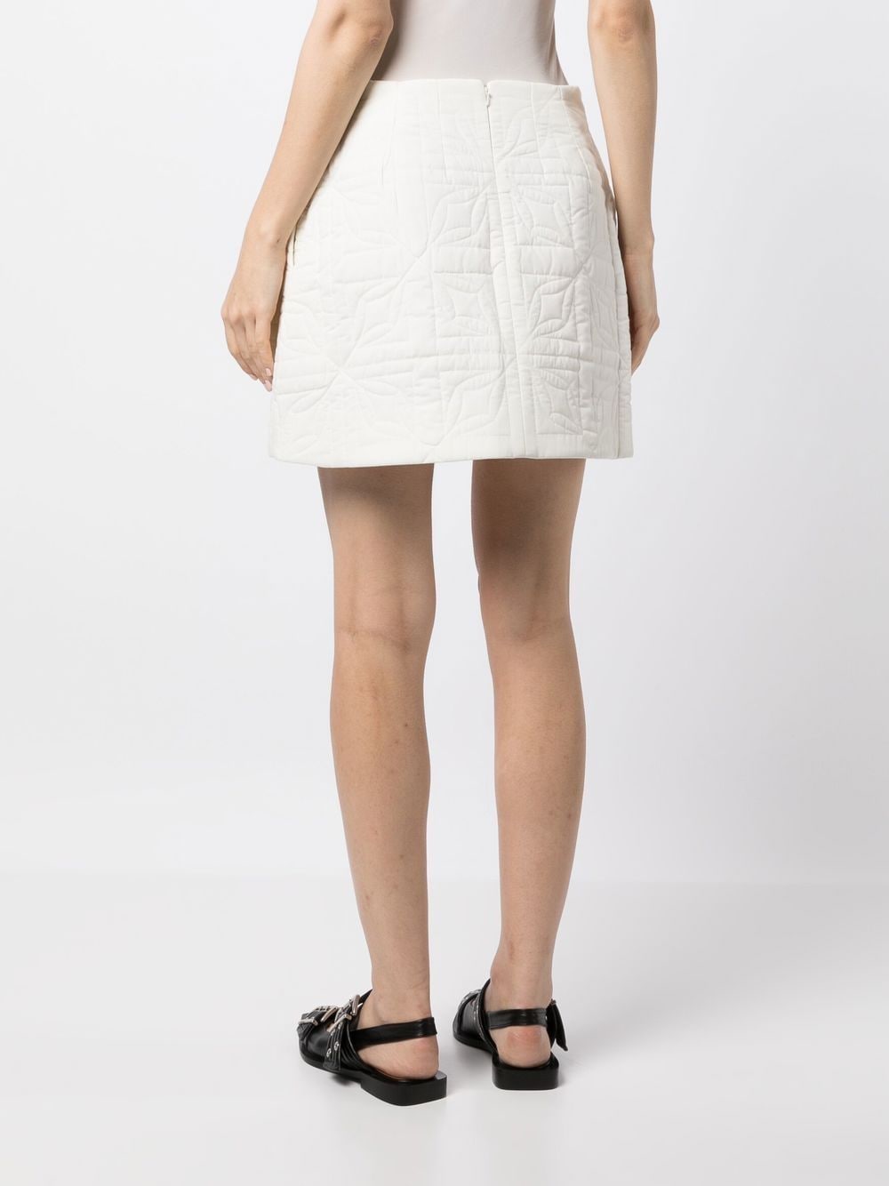 SIMONE ROCHA-PADDED MINI SKIRT W/ OVERSIZED POCKETS-30650501 IVORY