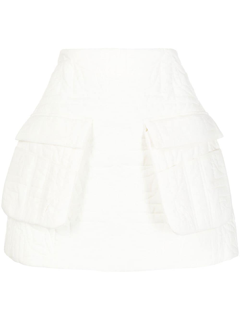 SIMONE ROCHA-PADDED MINI SKIRT W/ OVERSIZED POCKETS-30650501 IVORY