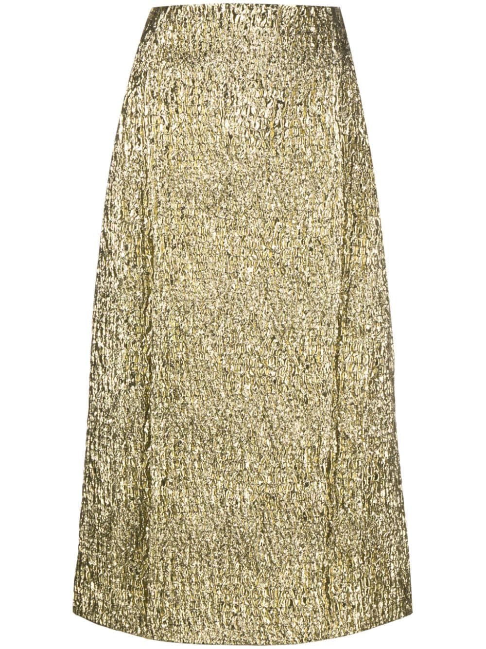 SIMONE ROCHA-PENCIL SKIRT W/ BACK VENT-3105 1030 GOLD