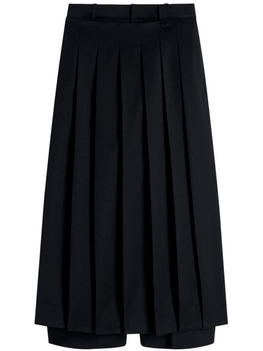 SIMONE ROCHA-PLEATED APRON OVERLAY TROUSERS-