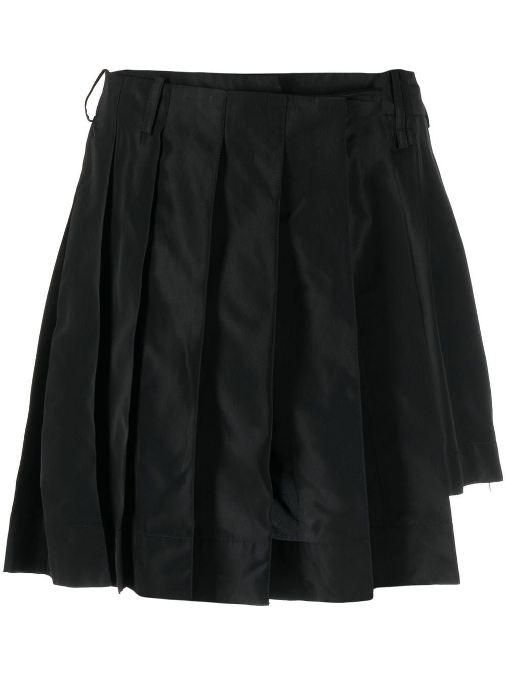 SIMONE ROCHA-PLEATED FRONT SKIRT-4060 0469 BLACK