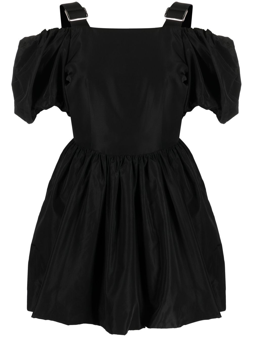 SIMONE ROCHA-PUFF SLEEVE MINI DRESS W/ SLIDER STRAPS-7200 0469 BLACK