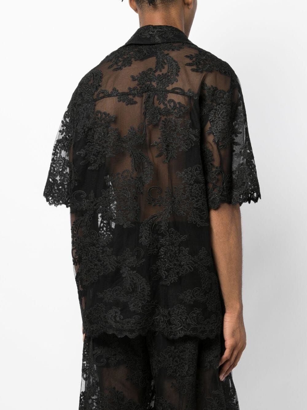 SIMONE ROCHA-RELAXED SHORT SLEEVE SHIRT-5181 1038 BLACK