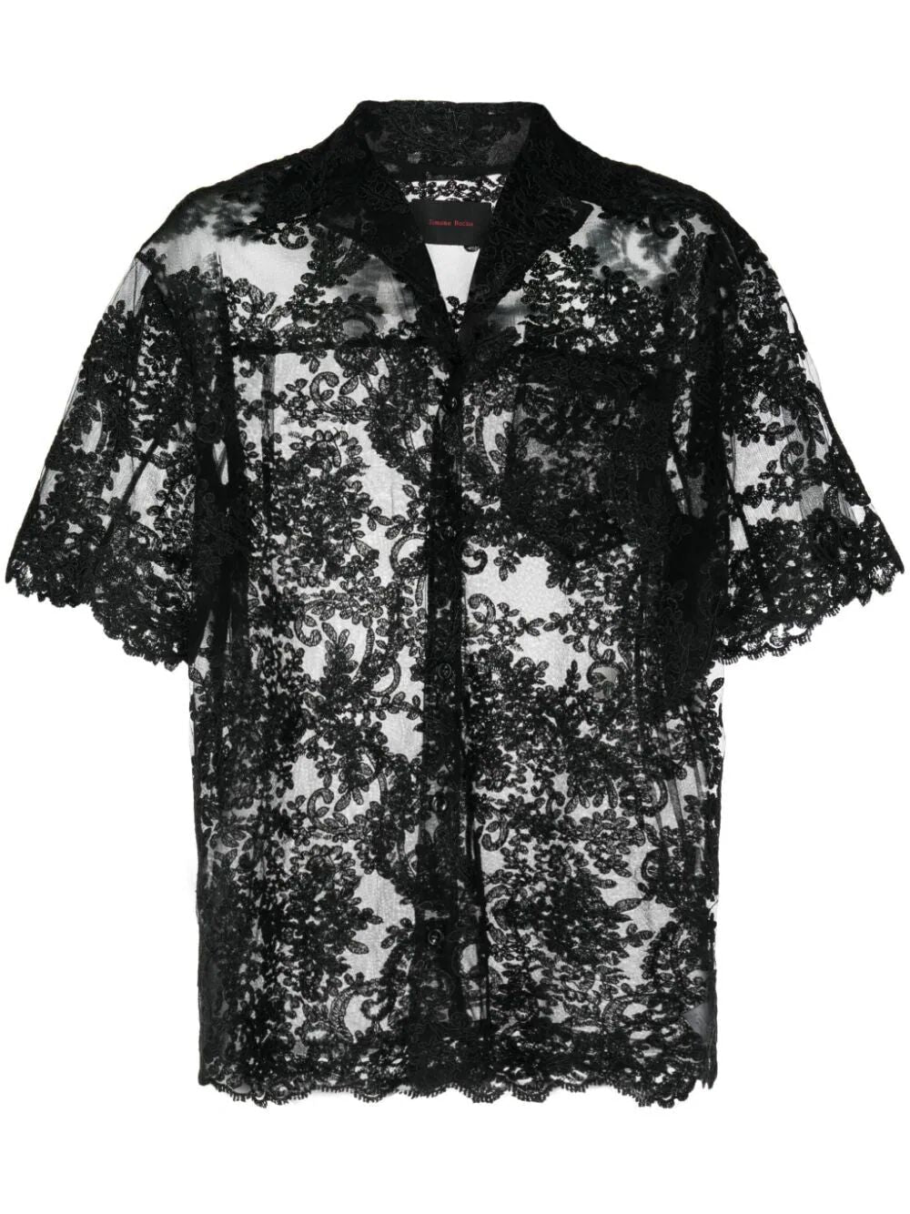 SIMONE ROCHA-RELAXED SHORT SLEEVE SHIRT-5181 1038 BLACK