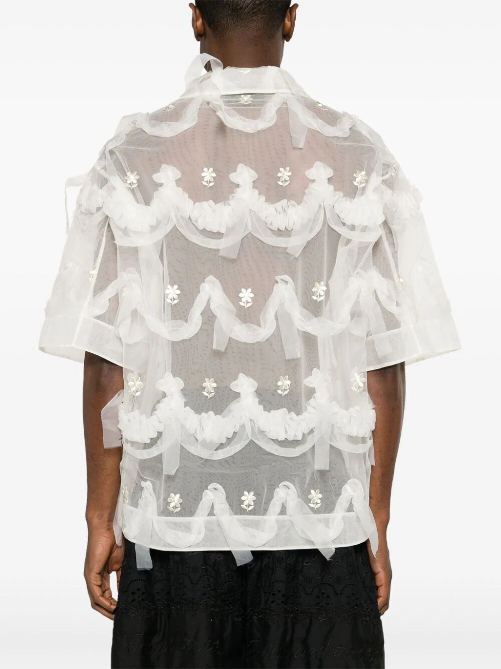 SIMONE ROCHA-RELAXED SHORT SLEEVE SHIRT-5238 1069 CREAM