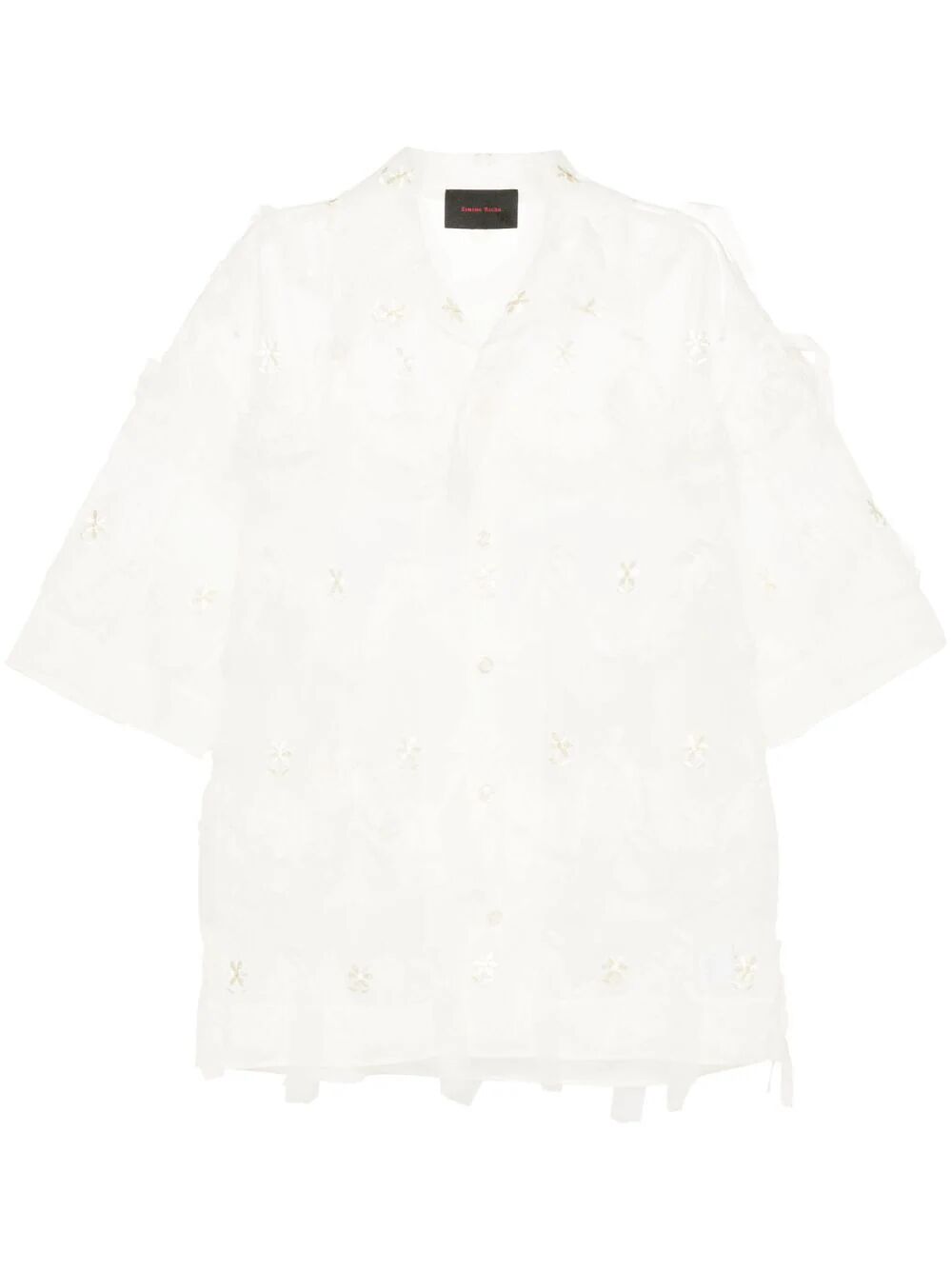 SIMONE ROCHA-RELAXED SHORT SLEEVE SHIRT-5238 1069 CREAM