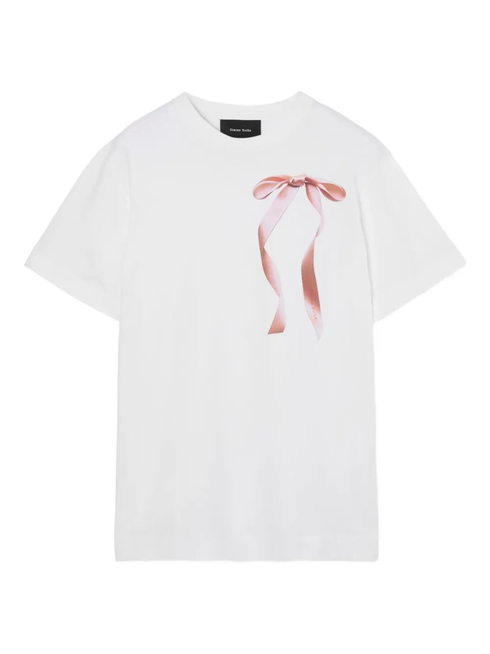 SIMONE ROCHA-RIBBON BOW TAIL PRINT T-SHIRT-