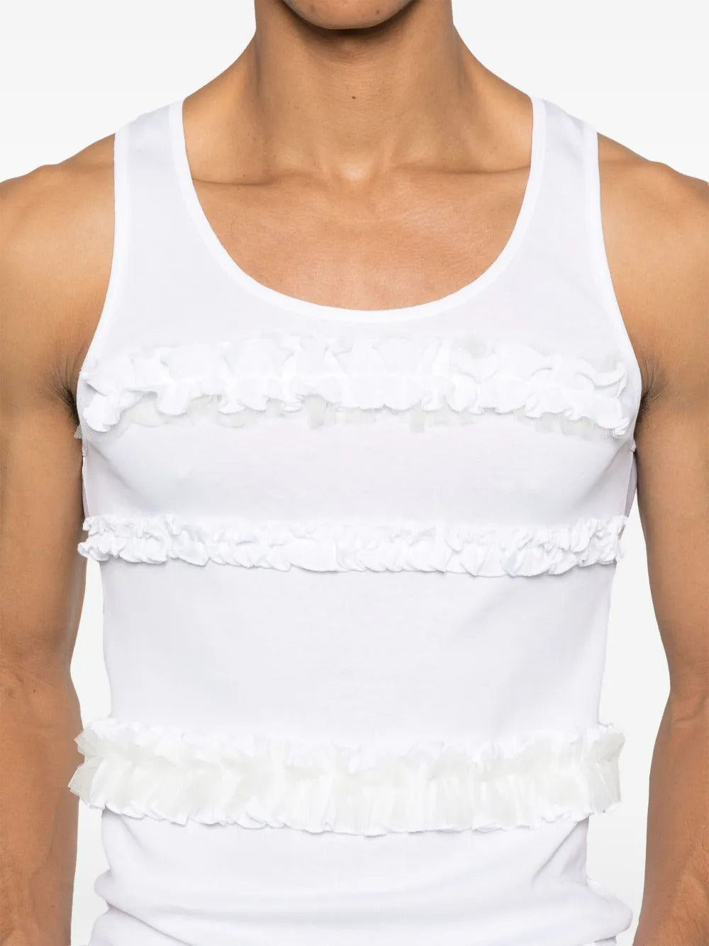SIMONE ROCHA-RUFFLE FRILL TANK TOP-