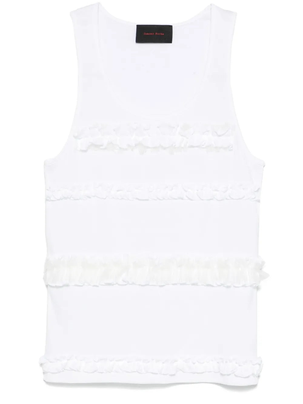 SIMONE ROCHA-RUFFLE FRILL TANK TOP-