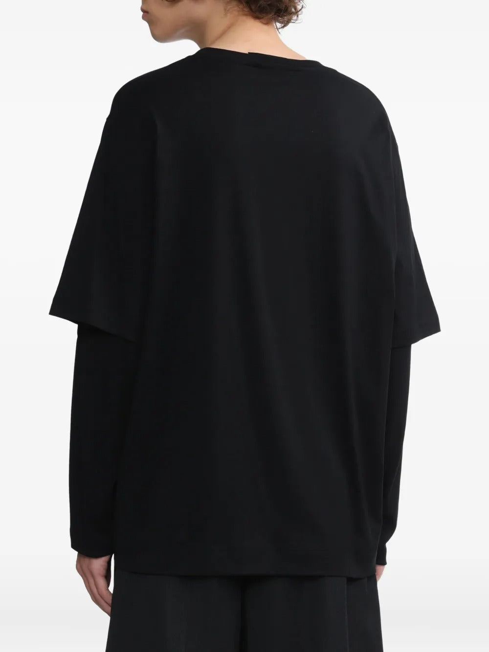 SIMONE ROCHA-RUFFLE POCKET LONG SLEEVE LAYERED T-SHIRT-