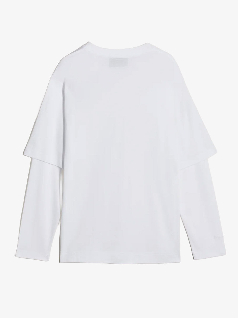SIMONE ROCHA-RUFFLE POCKET LONG SLEEVE LAYERED T-SHIRT-