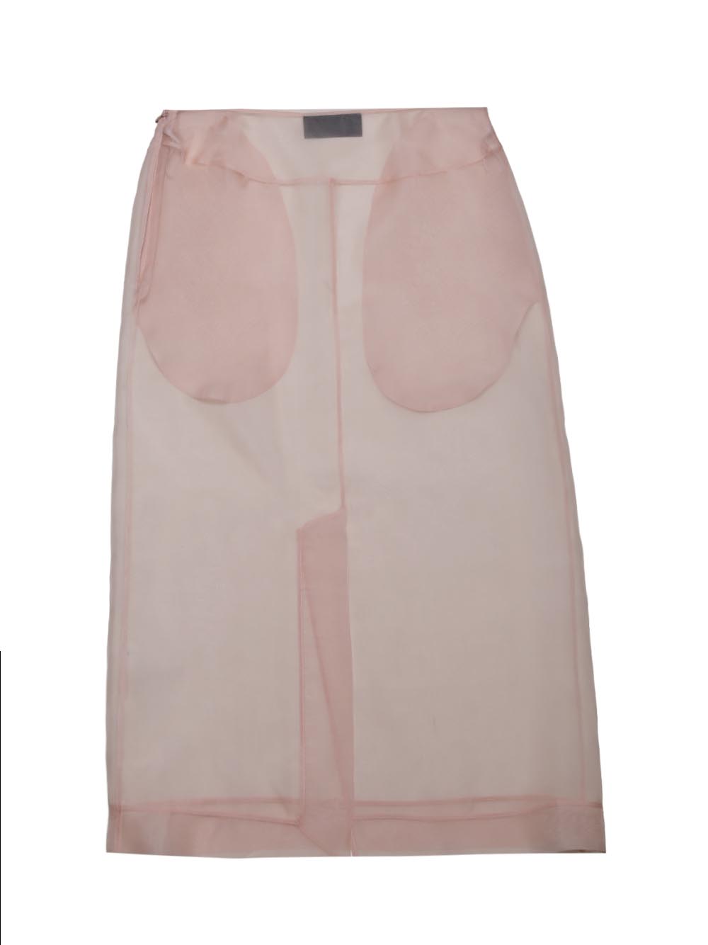 SIMONE ROCHA-SHEER MIDI PENCIL SKIRT-