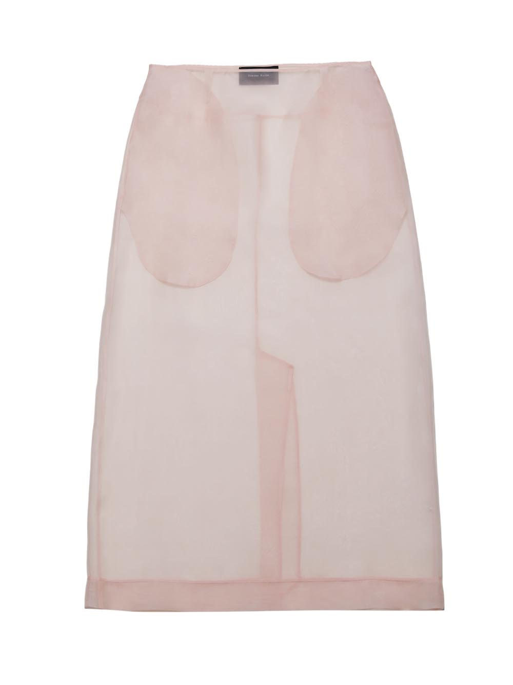 SIMONE ROCHA-SHEER MIDI PENCIL SKIRT-