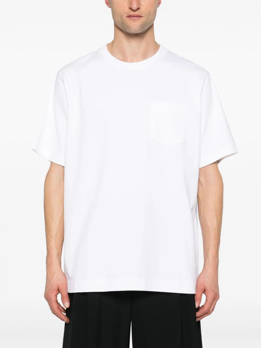 SIMONE ROCHA-SHORT SLEEVE PATCHWORK T-SHIRT-5171D 0562 WHITE/STRIPES