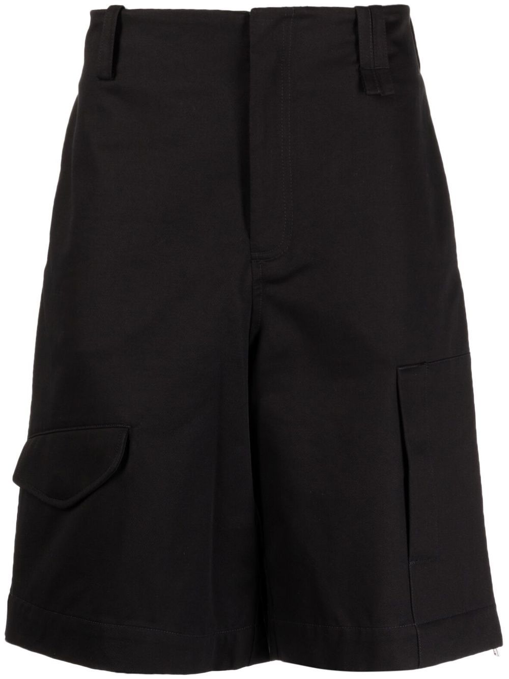 SIMONE ROCHA-SHORTS W/ FLAP POCKET & SIDE ZIP-4061 0410 BLACK