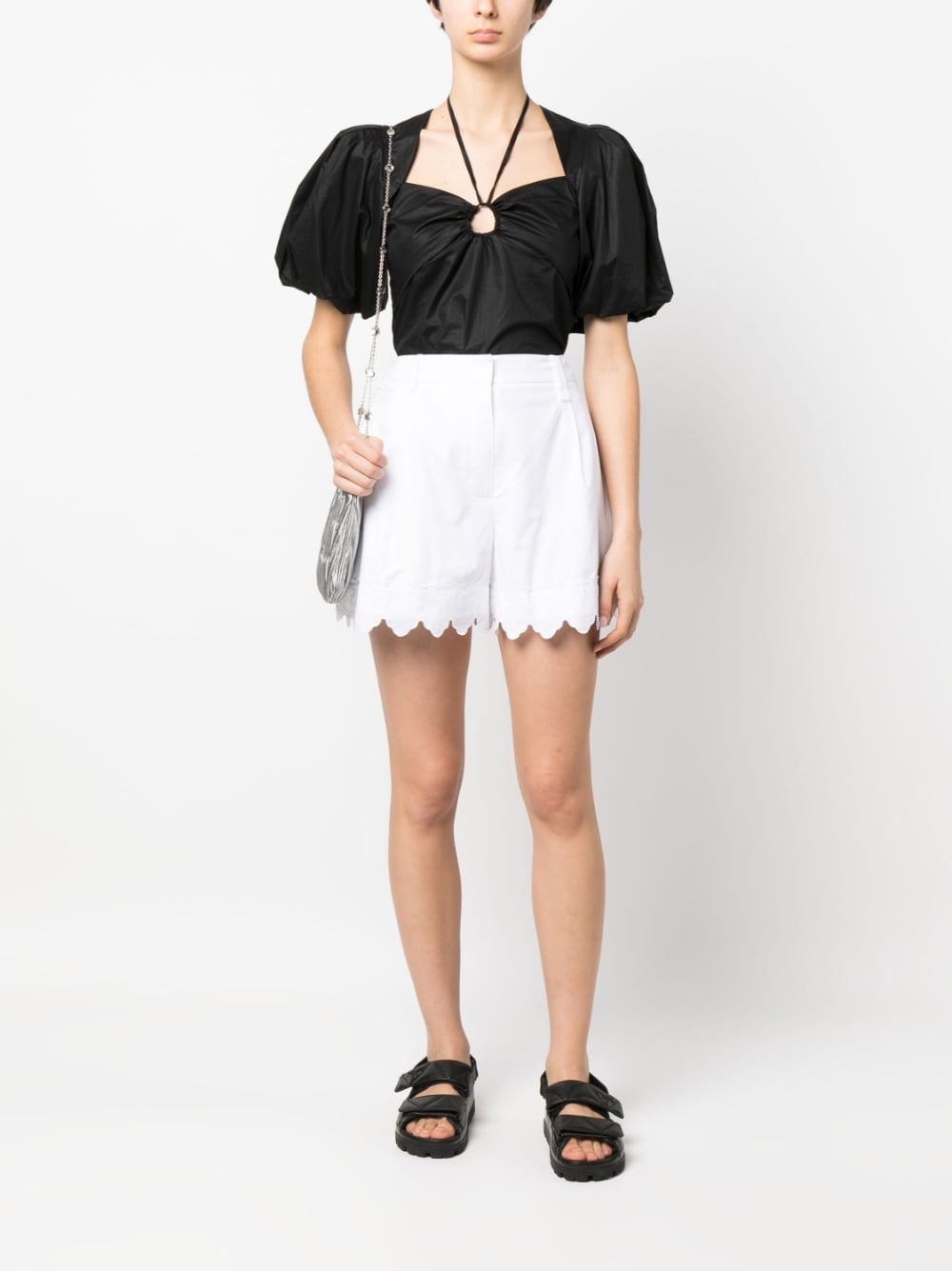 SIMONE ROCHA-SHORTS W/ TRIM-4069T 0109 WHITE/WHITE