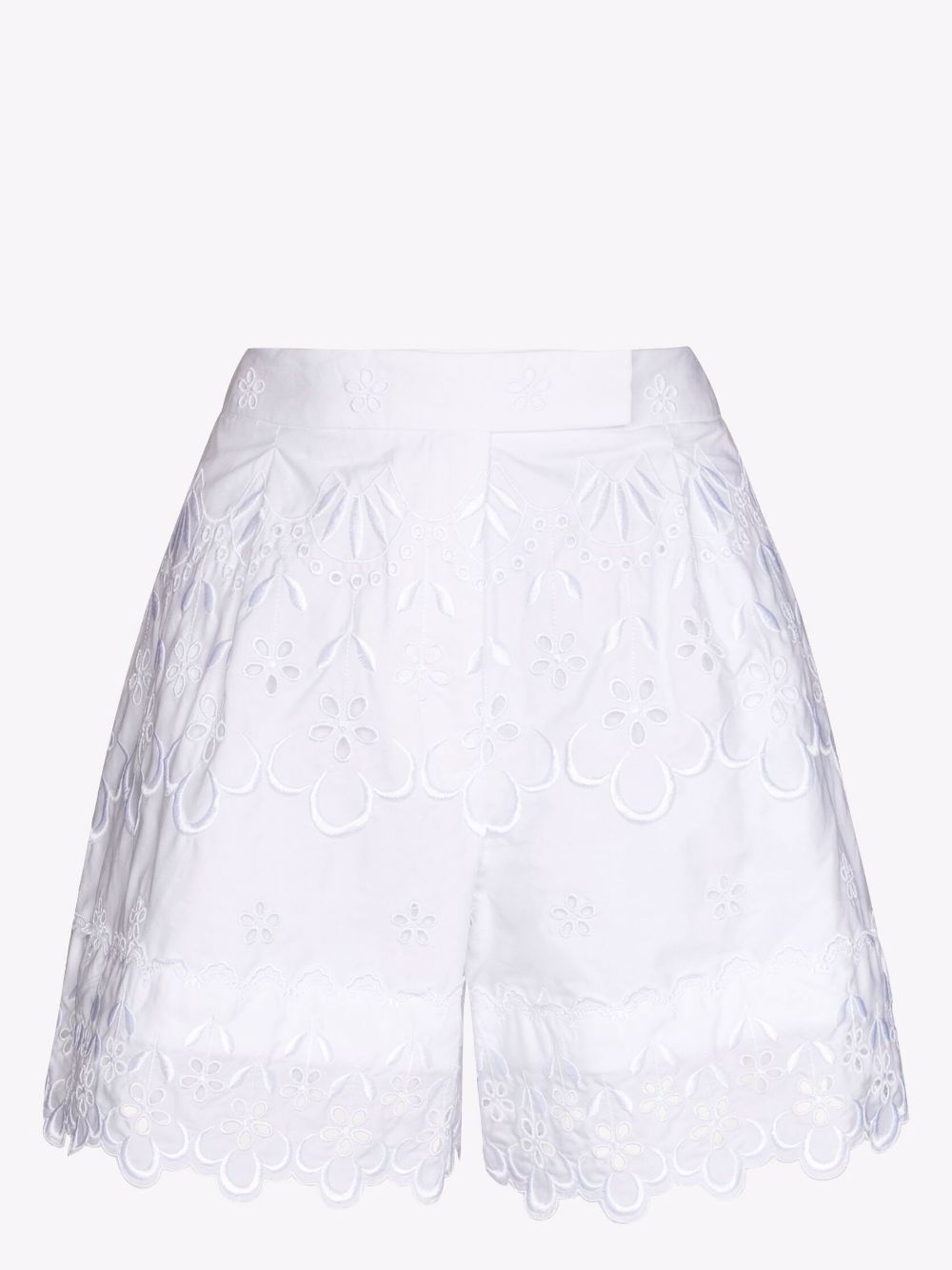 SIMONE ROCHA-Shorts With Embroidered Trim-4040T 0475 WHT