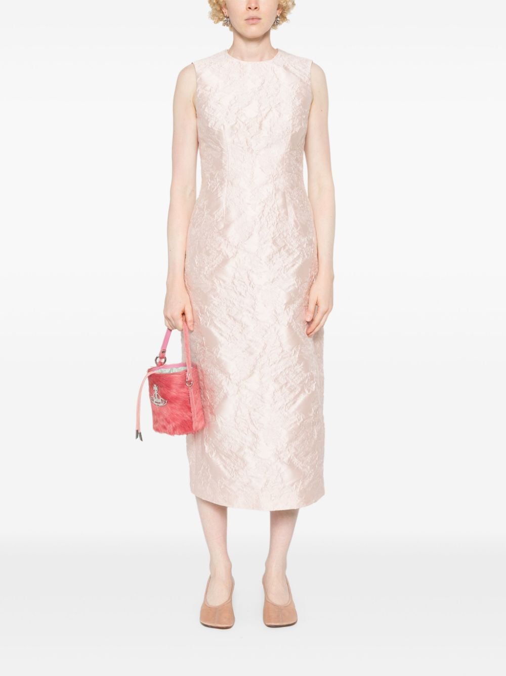 SIMONE ROCHA-SLEEVELESS STRAIGHT CUT DART DRESS-